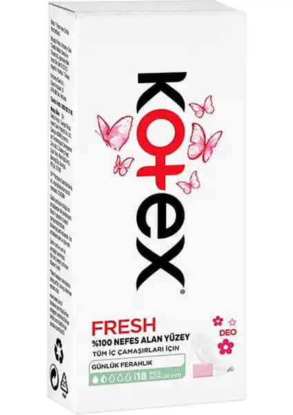 Kotex Fresh İnce Günlük Pedler: Yüksek Emicilik ve Konfor Sunan Günlük Hijyen Ürünü