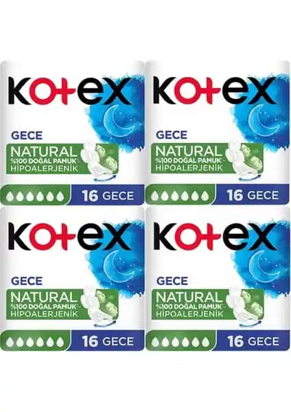 Kotex Natural Süper Ekonomik 16’lı Gece Pedleri: Doğal Malzemelerle Güvenilir ve Konforlu Koruma