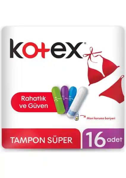 Kotex Tampon Süper 16'lı Günlük Hijyen ve Güvenlik İçin Mükemmel Bir Seçenek