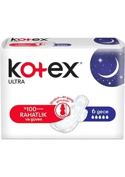 Kotex Tekli Gece Hijyenik Pedleri Güvenli ve Konforlu Koruma Sunar