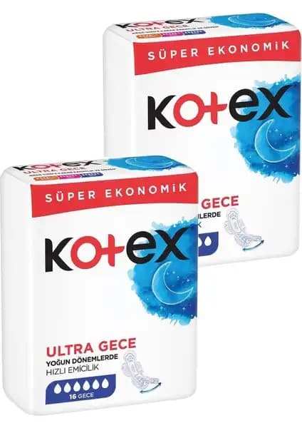 Kotex Ultra Gece 4'lü Süper Eko Paket: Yüksek Emicilik ve Konfor Sunan Kadın Hijyen Ürünü