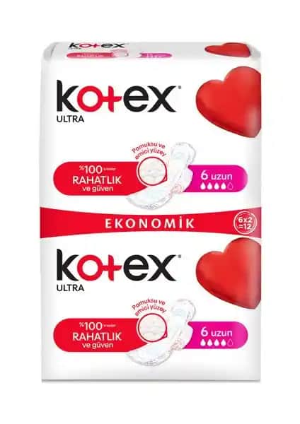 Kotex Ultra Uzun 12'li Hijyen Pedi Günlük Kullanım İçin Güvenilir ve Rahat Bir Seçenek