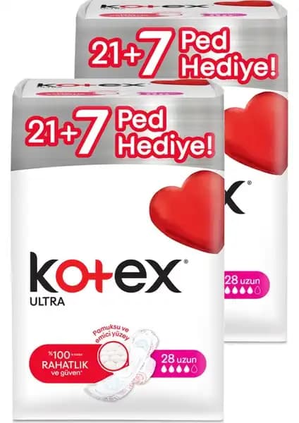 Kotex Ultra Uzun Ped Seti Günlük Konfor ve Güvenlik Sunan Kadın Hijyen Ürünü