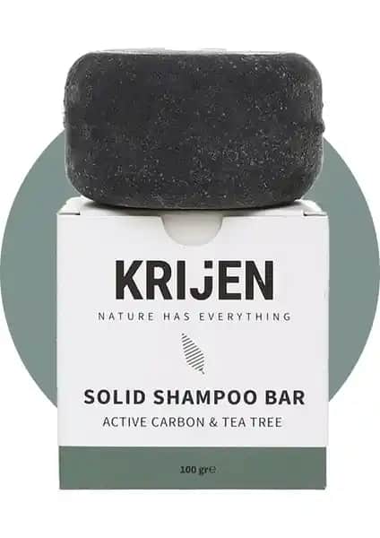 Krijen Aktif Karbon ve Çay Ağacı Katı Şampuanı Doğal ve Etkili Saç Temizliği Çözümü