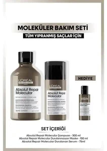 L'Oréal Professionnel Absolut Repair Molecular Bakım Seti: Saçlar İçin Güçlendirici ve Onarıcı Çözüm