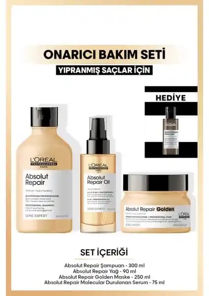 L'Oréal Professionnel Absolut Repair Seti: Yıpranmış Saçlar İçin Onarıcı ve Canlandırıcı Bakım