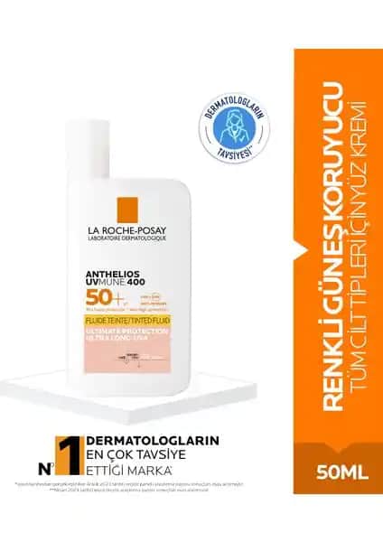 La Roche-Posay Antehlios UVMune 400 SPF50+ Renkli Güneş Kremi: Yüksek Koruma ve Doğal Görünüm Sağlayan Cilt Bakım Ürünü