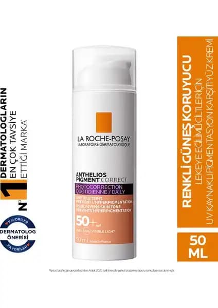 La Roche-Posay Anthelios Pigment Correct 50 SPF Medium: Cilt Tonu ve Pigmentasyon Destekli Güneş Koruyucu