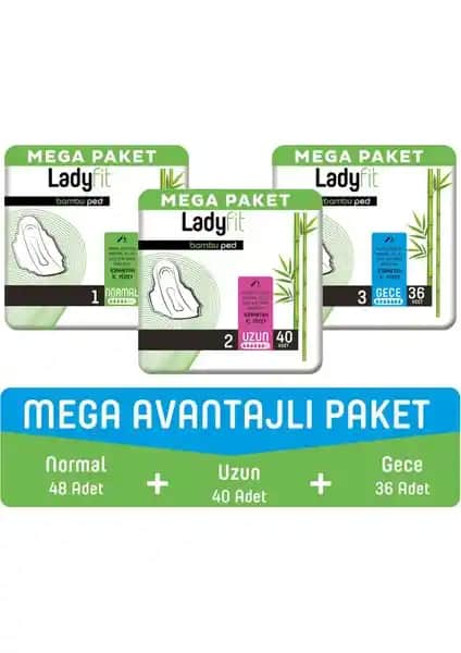 Ladyfit Bambu Ped Mega Avantajlı Paket: Günlük Kullanım ve Doğal Malzeme Özellikleri