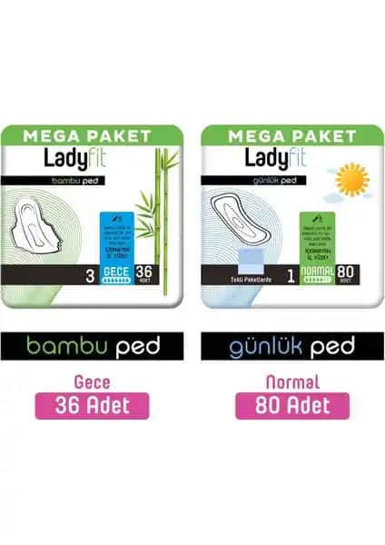 Ladyfit Bambu Pedler: Gece ve Günlük Kullanım İçin Yüksek Kaliteli Pedler