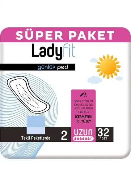 Ladyfit Günlük Ped Uzun 32 Ped ile Günlük Güvenlik ve Konfor Sağlayan Hijyen Ürünü