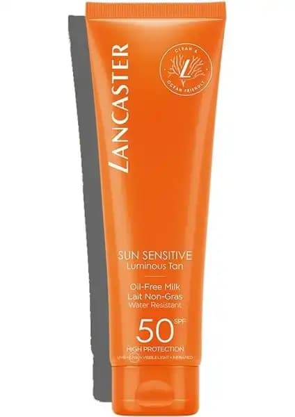 Lancaster Sun Sensitive Oil-Free Milk SPF50 Hassas Ciltler İçin Yüksek Koruma Sağlayan Güneş Koruyucu