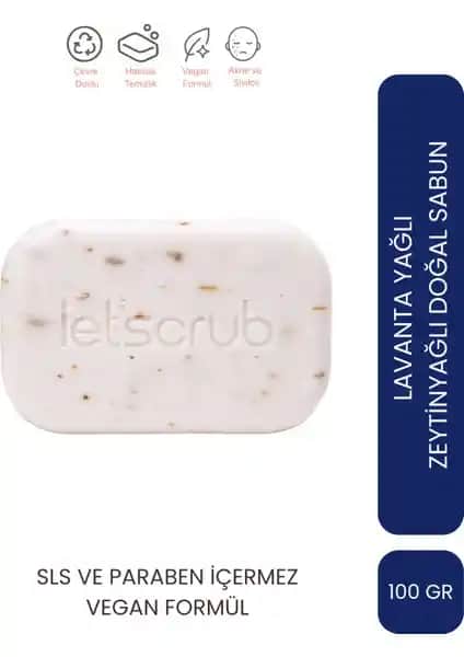 Let'Scrub Zeytinyağlı Doğal Sabun Lavanta Aromasıyla Temizlik ve Rahatlama