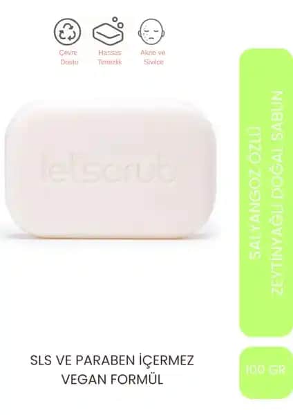 Let’scrub Zeytinyağlı Doğal Salyangoz Özlü Sabun Cilt Yenileme ve Temizlik İçin Uygun
