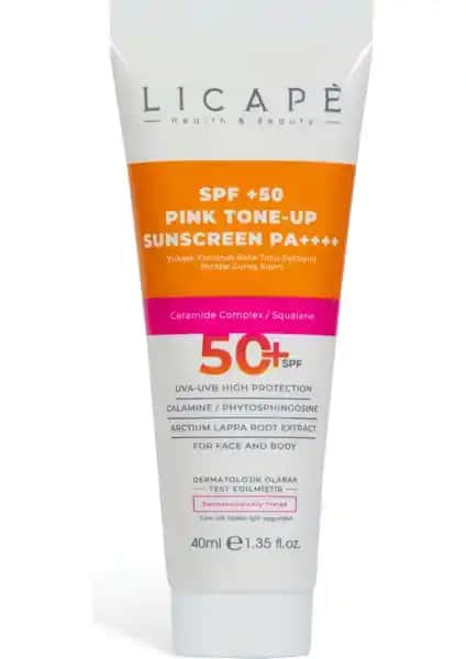 Licape Pink Güneş Kremi yüksek SPF koruması ve cilt bariyeri güçlendirme özelliğiyle günlük kullanım ürünü