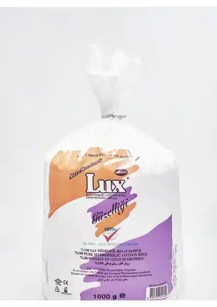 Lüx Lux Hidrofil Pamuk Rulo 1kg Hijyenik ve Yumuşak Temizlik Malzemesi
