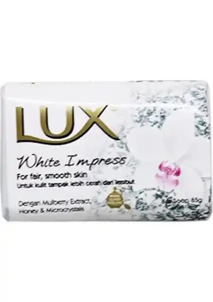 Lux White Impress Sabunu 85g 6'lı paket, günlük temizlik ve hijyen için ideal seçenek