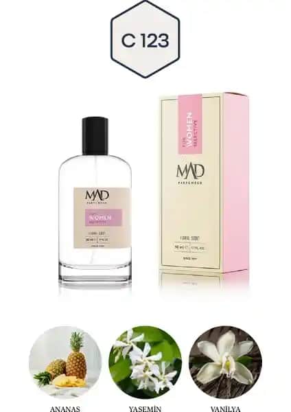 Mad C123 Selective Kadın Parfümü 50 ml Zarif ve Kalıcı Kokusu ile Günlük ve Özel Kullanım İçin