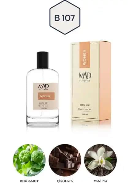 Mad Parfüm Mad B107 Selective Kadın Parfümü 50 ml Kalıcı ve Çekici Koku Özellikleri