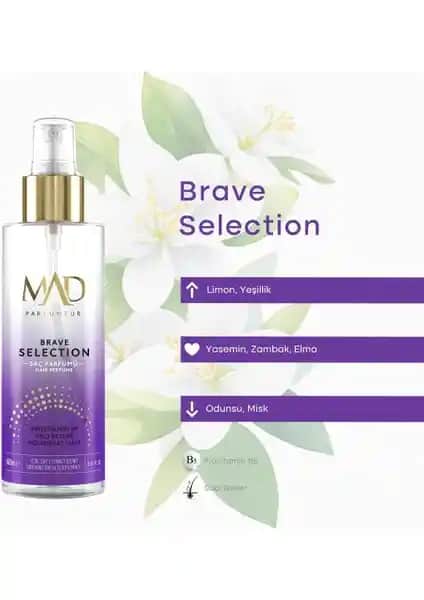 Mad Parfüm Mad Brave Selection 160 ml saç parfümü: Ferah ve odunsu koku ile özgüveninizi artırın