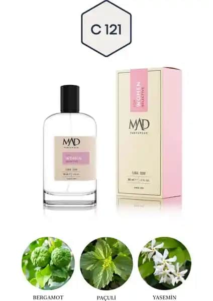Mad Parfüm Mad C121 Selective Kadınlar İçin Zarif ve Kalıcı Çiçeksi Parfüm 50 ml