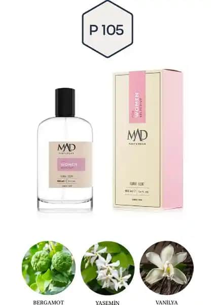 Mad Parfüm Mad P105 Selective Kadınlar İçin Zarif ve Kalıcı Çiçekli Parfüm 100 ml