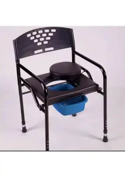 Medikalbim Deri Döşemeli Hasta Tuvaleti Klozeti Sandalyesi Güvenli ve Konforlu Kullanım İçin