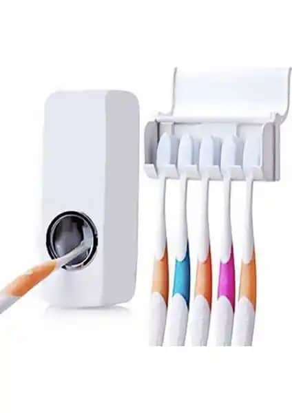 Mercan Otomatik Diş Macunu Sıkıcı ve Fırça Tutucu Askı ile Banyo Düzeninizi Geliştirin