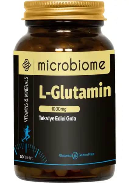 Microbiome L-Glutamin 1000 mg Kas Onarımı ve Performans Artırıcı Takviye