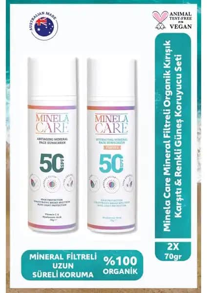 Minela Care Mineral Filtreli Organik Güneş Koruyucu Seti Hassas ve Tüm Cilt Tipleri İçin Yüksek Koruma