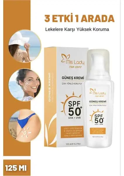 Miss Lady SPF50+ Güneş Kremi: Yüksek Koruma ve Güvenli Güneş Bakımı Ürünü