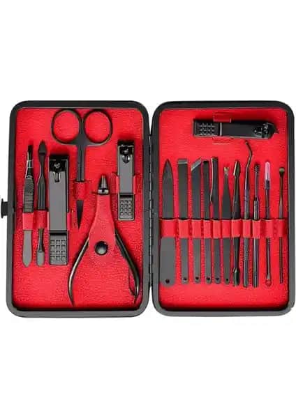 Mkey 17 Parçalık Manikür ve Pedikür Seti: Evde Profesyonel Bakım İçin Ideal