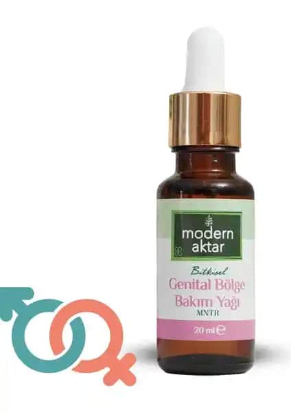 Modern Aktar Doğal Genital Bölge Bitkisel Yağ 20 ml doğal içeriklerle rahatlatıcı ve bakım sağlayıcı