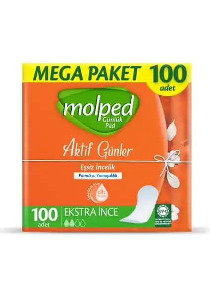 Molped Aktif Günler Günlük Pedleri İnce ve Nefes Alabilir Yapısıyla Günlük Konfor Sağlar