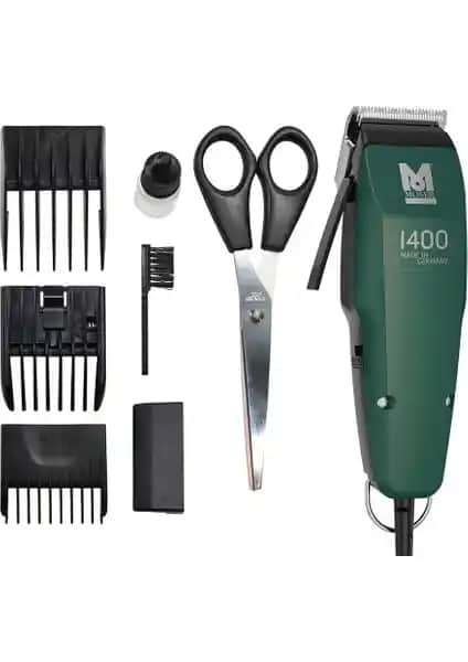 Moser 1400 Yeşil Profesyonel Saç Kesme Makinesi: Güçlü ve Dayanıklı Tasarım