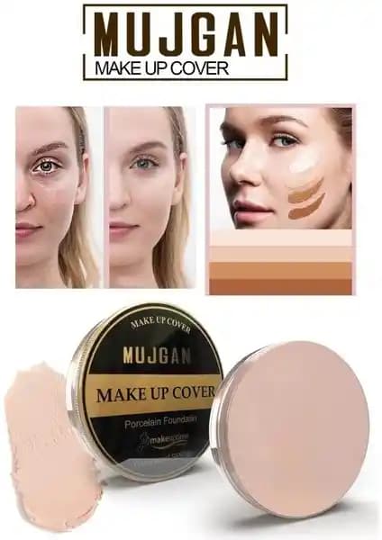 MÜJGAN Make Up Cover Porselen Fondöten: Yüksek Kapatıcılık ve Çok Yönlü Kullanım Özellikleri
