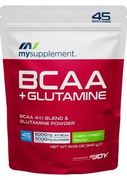 MySupplement BCAA+ Glutamine Doypack 540g Kas Gelişimini Destekleyen Amino Asit Takviyesi