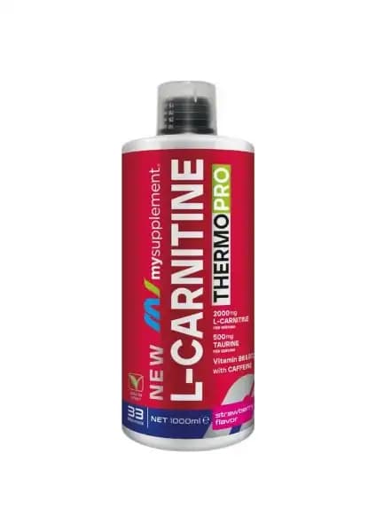 MySupplement L-Karnitin Thermopro Çilek Aromalı Enerji ve Yağ Yakım Desteği 1000 ml