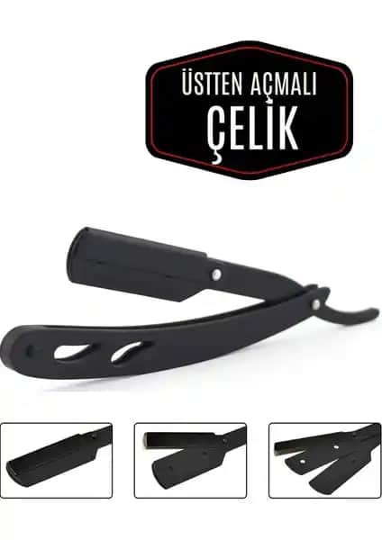 Nano Absolute Black Çelik Ustura Kutulu Set: Dayanıklı ve Şık Kişisel Bakım Çözümü