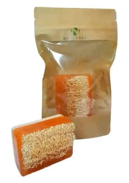 Naturaly Eşek Sütü Bal Özlü Kabak Lifli El Yapımı Peeling Sabun Doğal Cilt Yenileme Ürünü