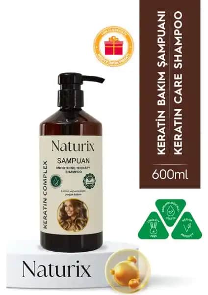 Naturix Doğal Keratin Bakımlı Saçlar İçin Tüm Saç Tiplerine Uygun Şampuan