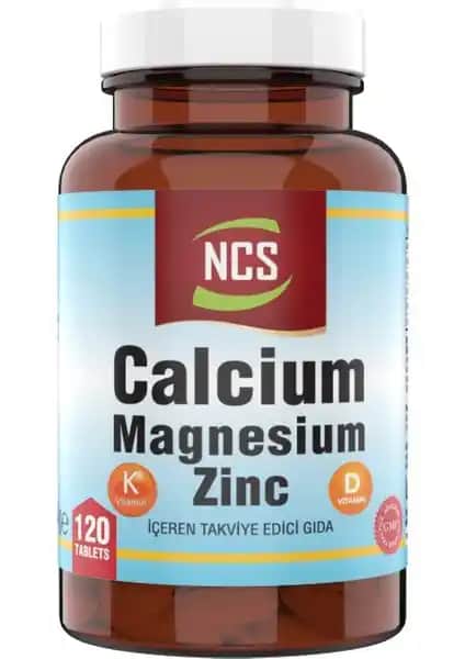 Ncs Calcium Magnesium Çinko D&k Kalsiyum Vitamin Takviyesi 120 Tablet ile Kemik Sağlığını Güçlendirin