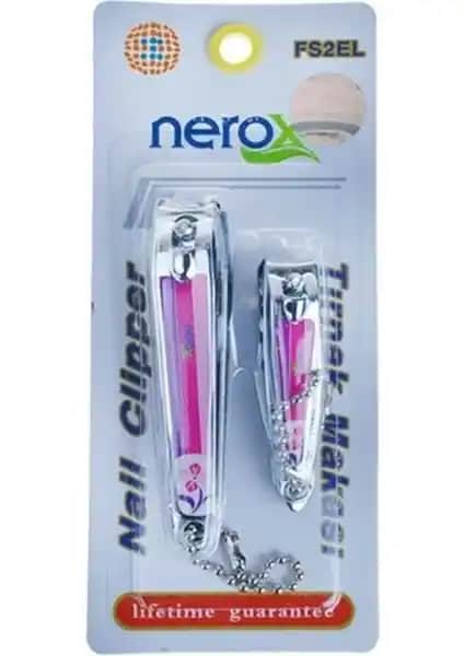 Nerox İkili Renkli Tırnak Makası Seti, Sağlam ve Şık Tasarımıyla Kişisel Bakım İçin Uygun