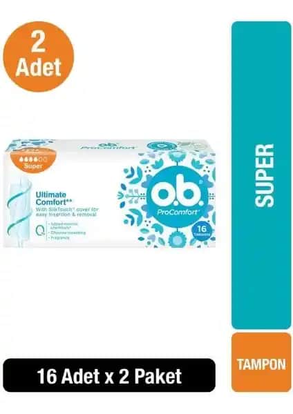 O.B. ProComfort Süper Koruma Ultra İnce Tampon: Güvenli ve Rahat Günlük Kullanım İçin