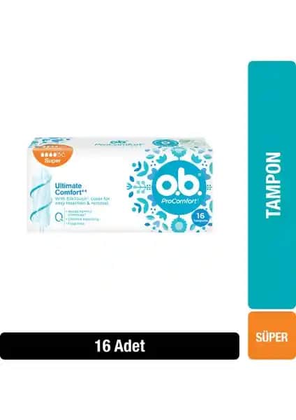 O.B. Tampon Süper 16'lı: Yoğun Regl Günleri İçin Güvenli ve Konforlu Kullanım
