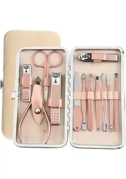 Ocean Paslanmaz Çelik 12 Parçalık Manikür ve Pedikür Seti İyi Kalite ve Taşınabilirlik