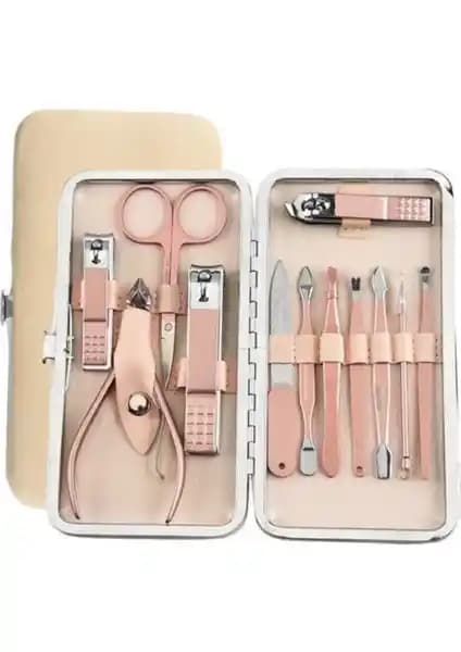 Ocean Paslanmaz Çelik 12 Parçalık Manikür ve Pedikür Seti İyi Kalite ve Taşınabilirlik