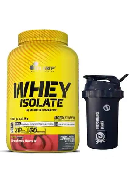 Olimp Whey Isolate Protein Tozu Çilek Aroması ve Performans Shaker ile Sağlıklı Takviye