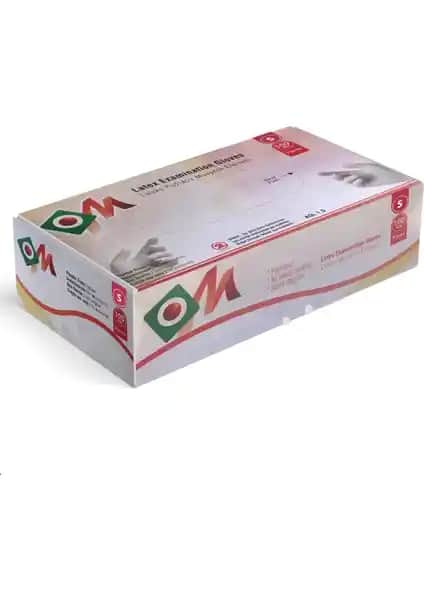 OM Pudrasız Lateks Eldiven 100'lü Paket Güvenilir ve Çok Yönlü Koruma Çözümü