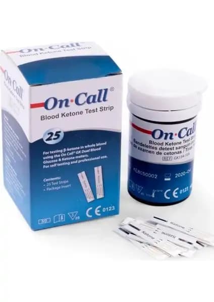 On Call GK Dual Keton Ölçüm Stribi 50 Test ile Güvenilir Keton Takibi